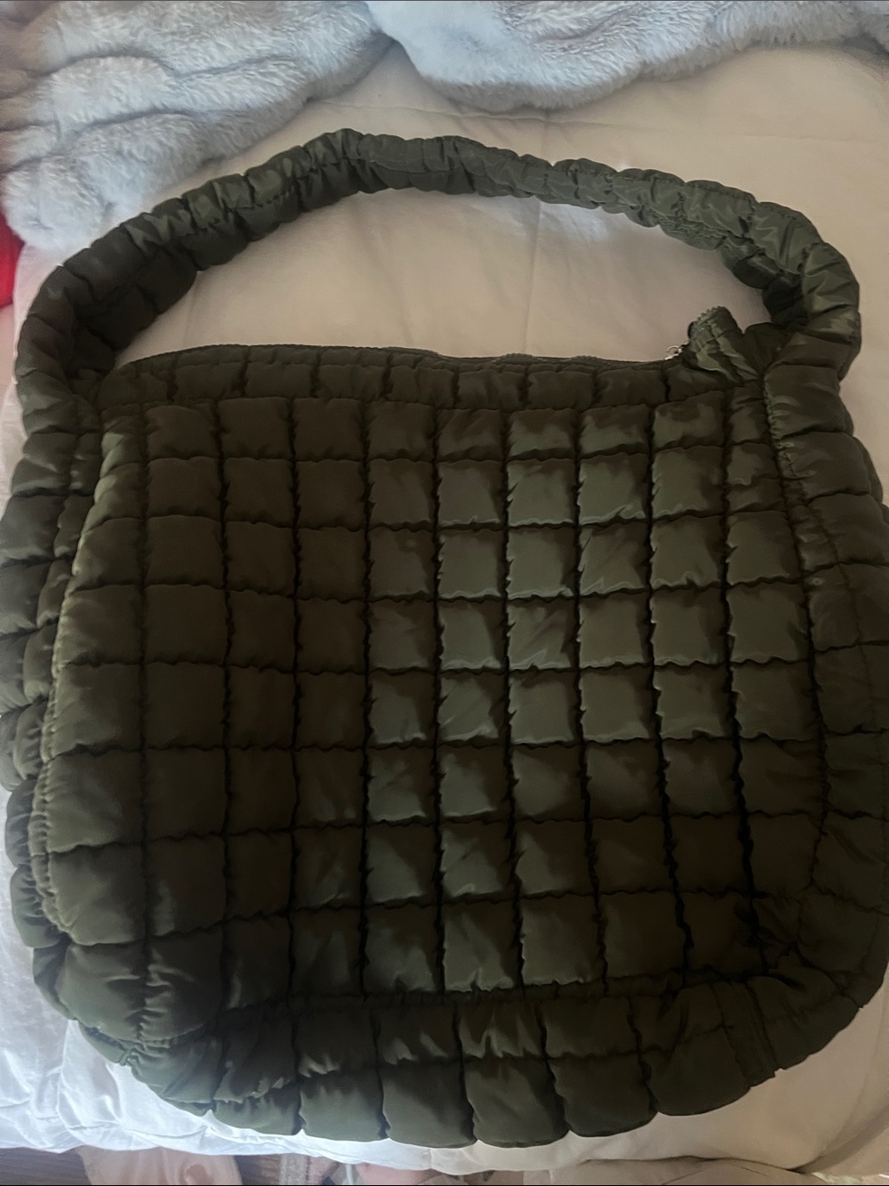 Free People Movement Quilted Olive Green Shoulder Bag
